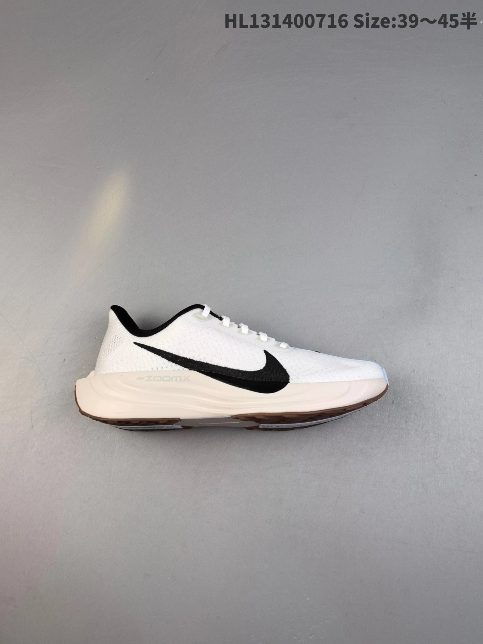 Nike ZoomX White Black Knit Cushioned Running Shoes