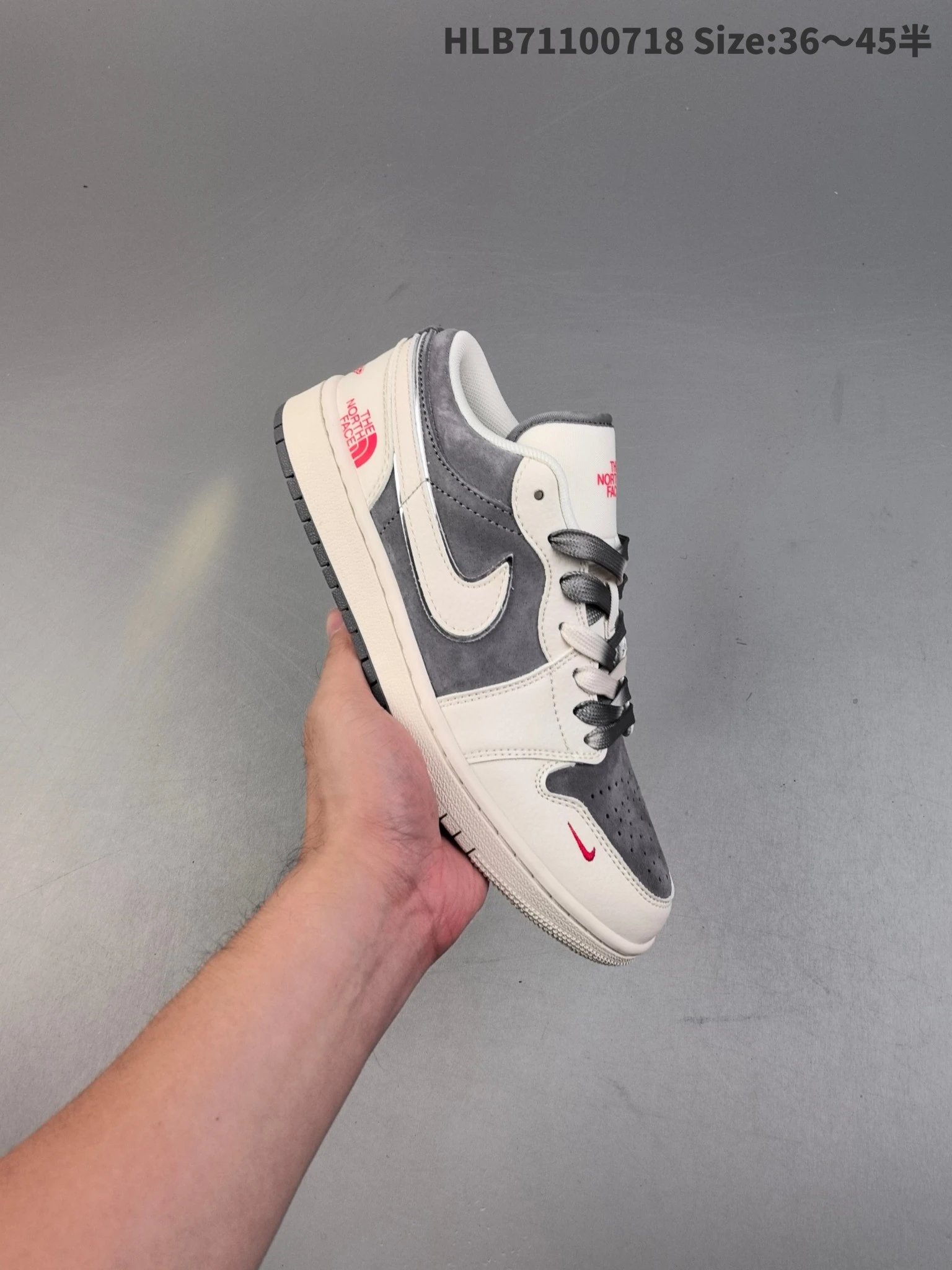 Nike x The North Face Grey Suede Low Skate Shoes