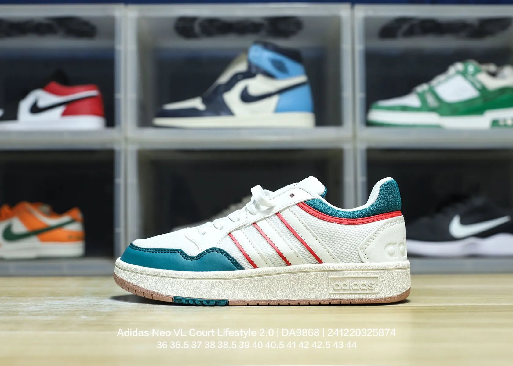 Adidas Neo VL Court 2.0 White Green Red Sneakers