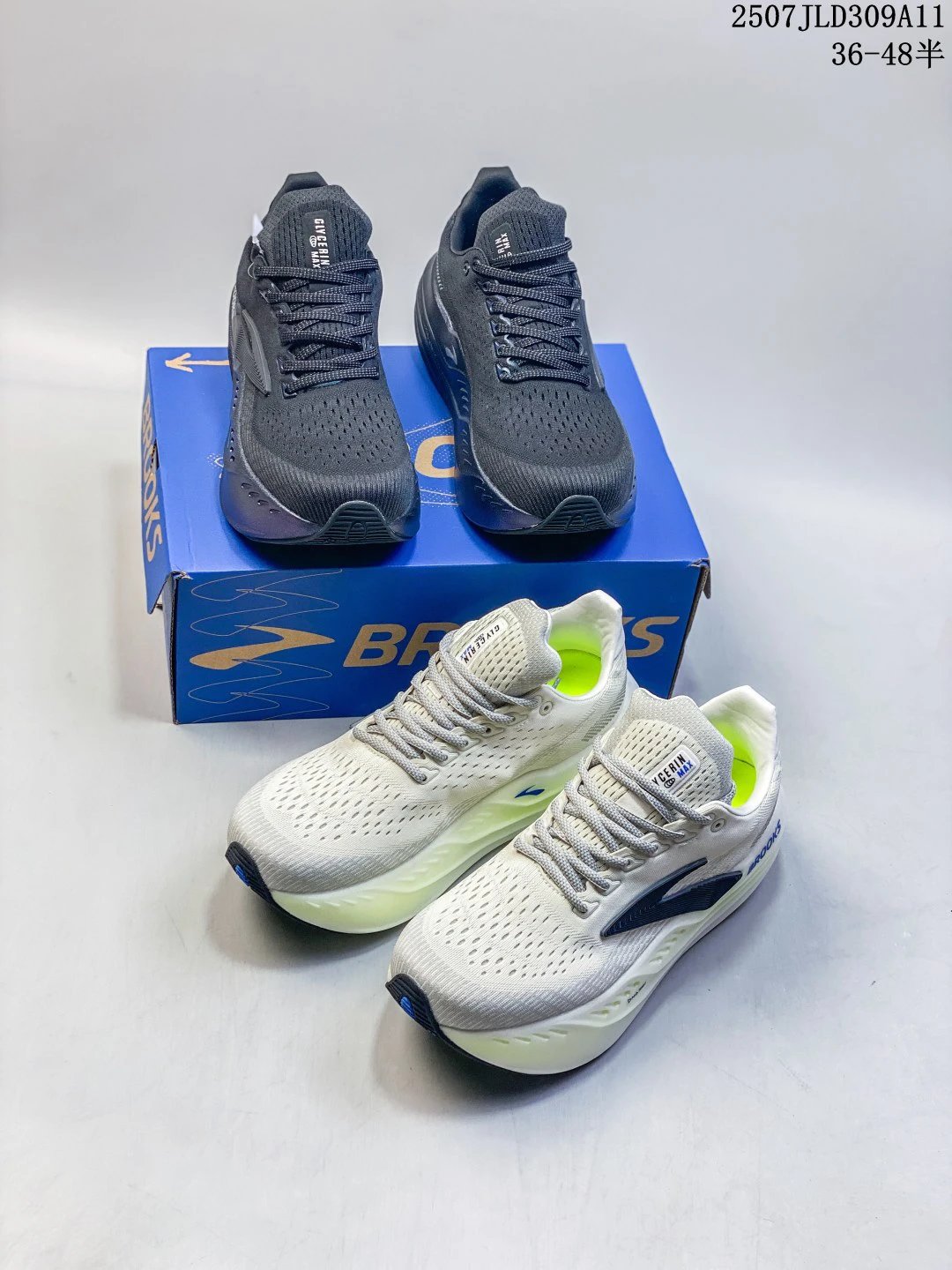 Brooks Gray White Cushioned Mesh Unisex Running Sneakers