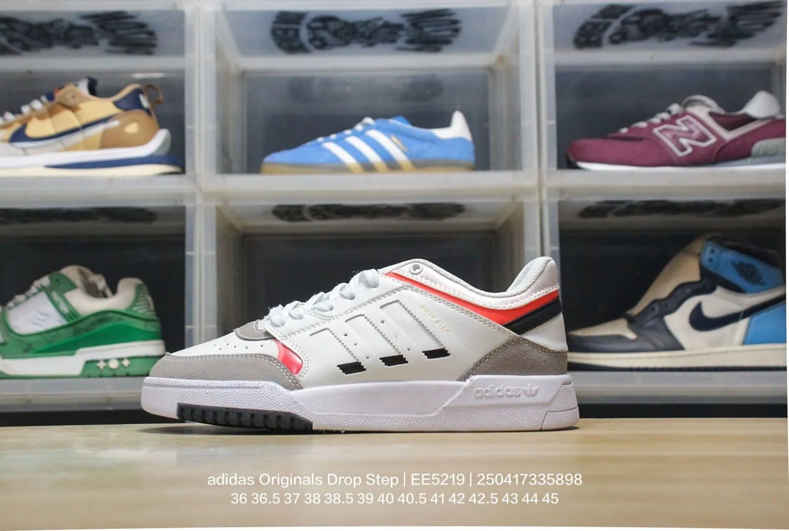 Adidas Originals Drop Step EE5219 White Grey Red Sneakers