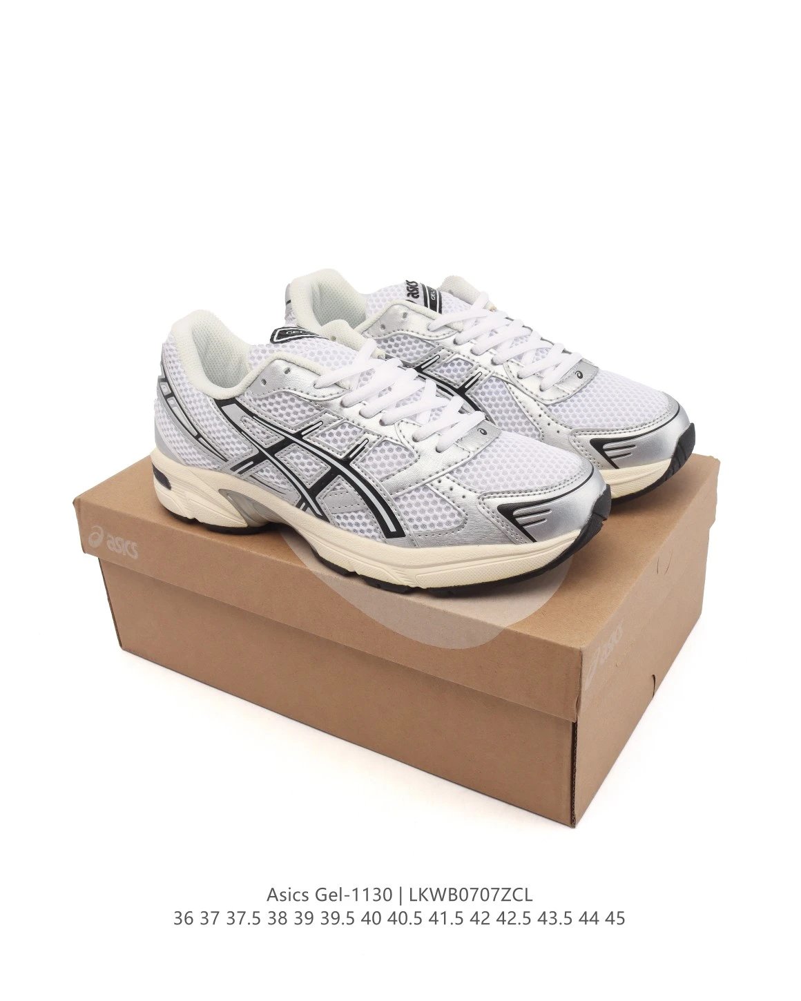ASICS GEL-1130 White Gray Black Retro Cushioned Unisex Sneakers