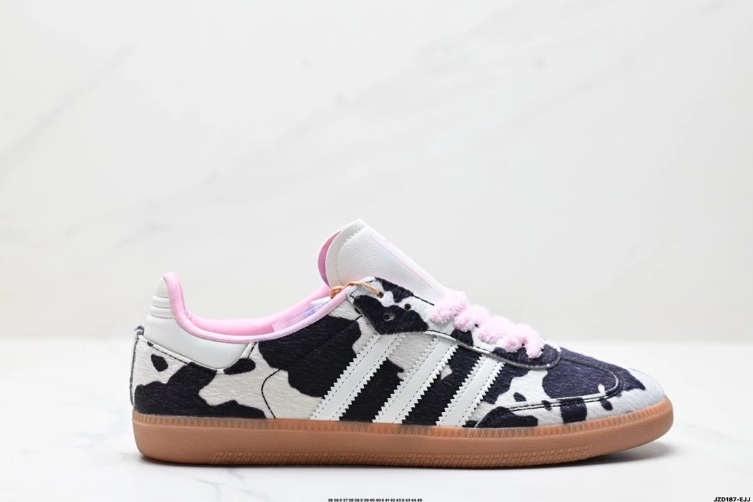 Adidas Samba Cow Print Pink Low Top Sneakers