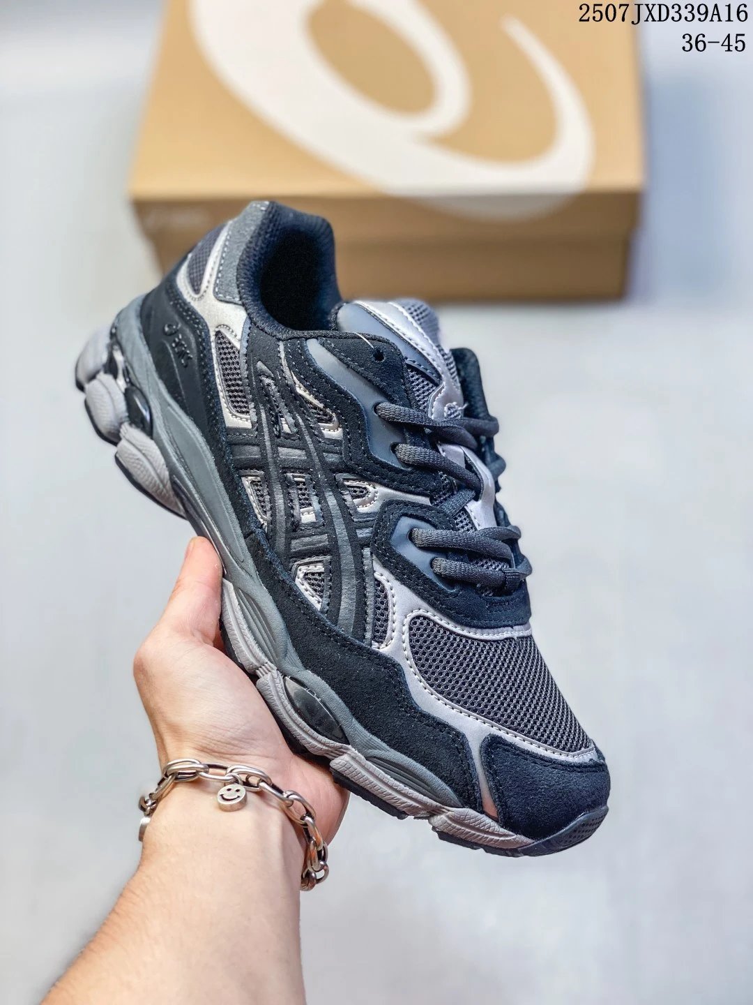 Asics GEL Black Grey Retro Y2K Running Shoes