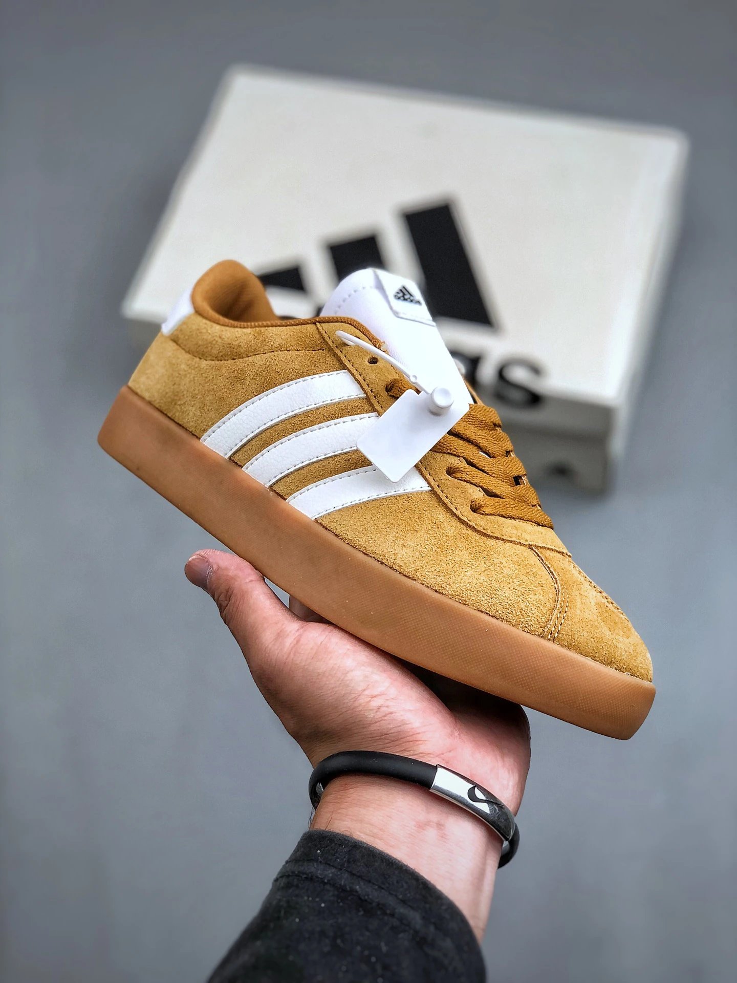Adidas Retro Khaki Suede Low-Top Skate Sneakers