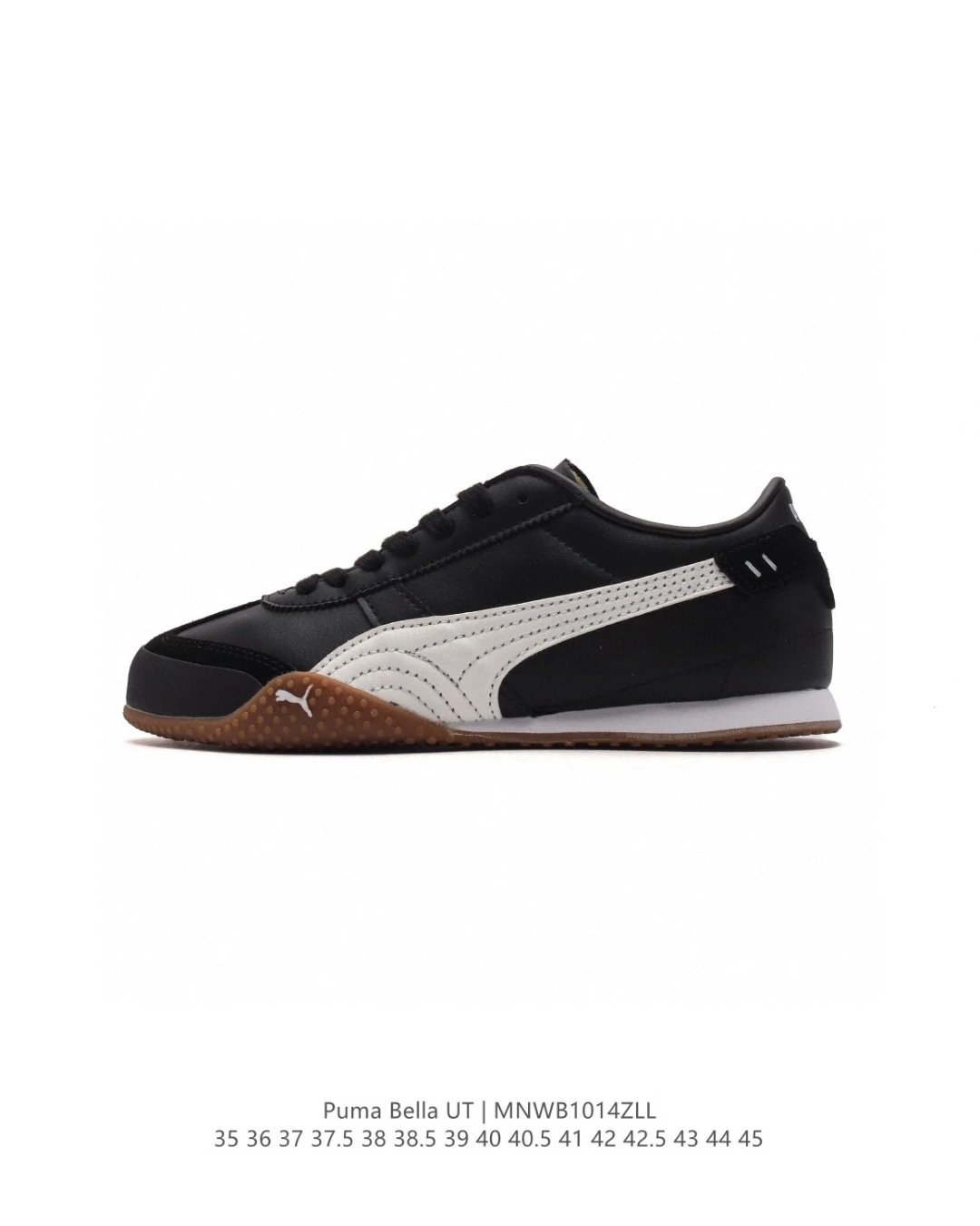 Puma Bella UT Black White Gum Sole Retro Sneakers