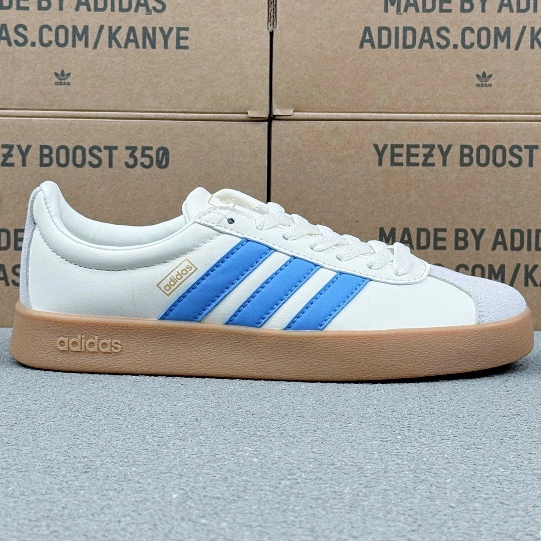 Adidas Retro Low-Top White Blue Gum Sole Skate Sneakers