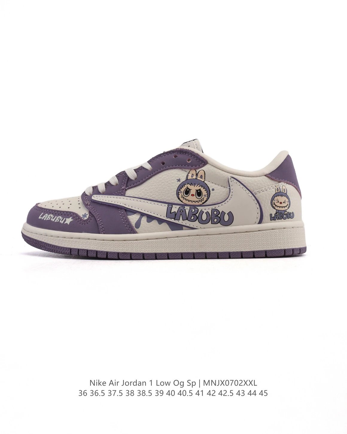 Air Jordan 1 Low OG LABUBU Purple White Sneakers