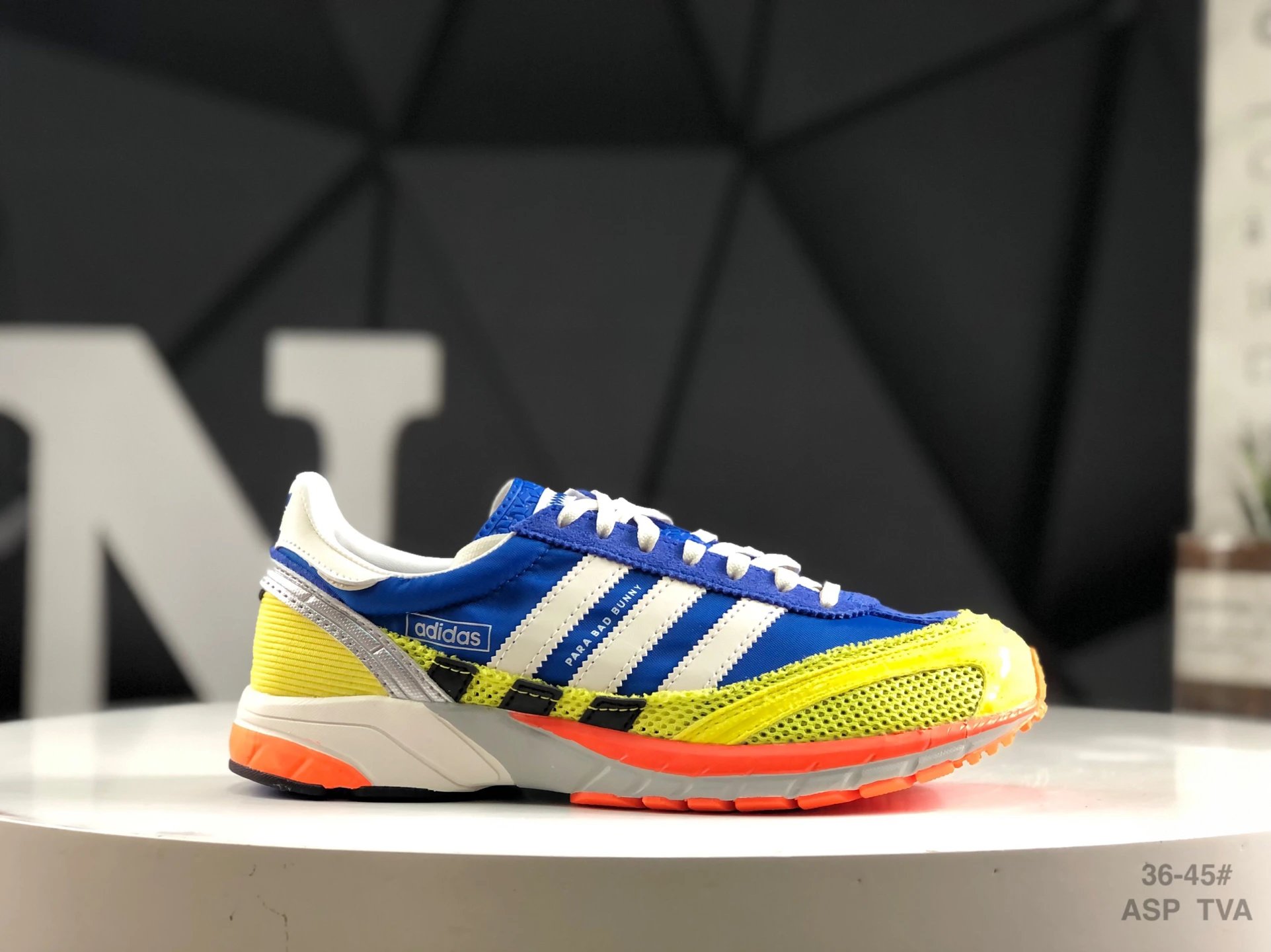 Adidas Bad Bunny Blue Yellow Orange Retro Running Shoes