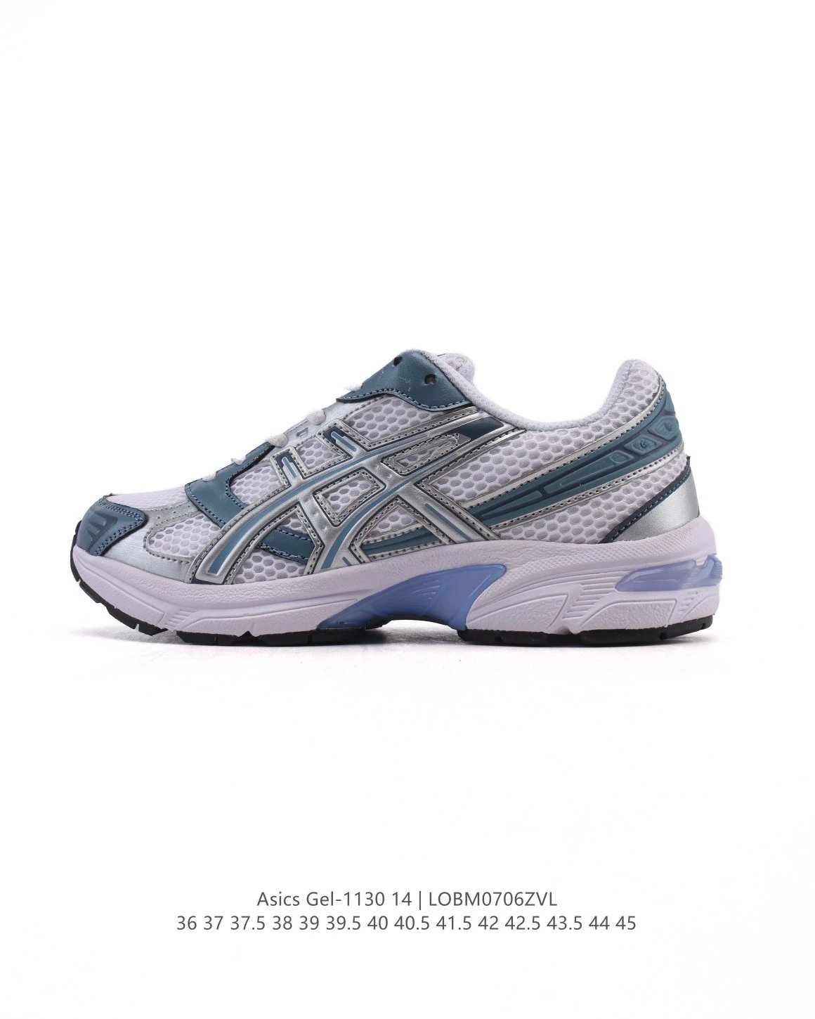Asics Gel-1130 14 Silver Blue Mesh Running Shoes