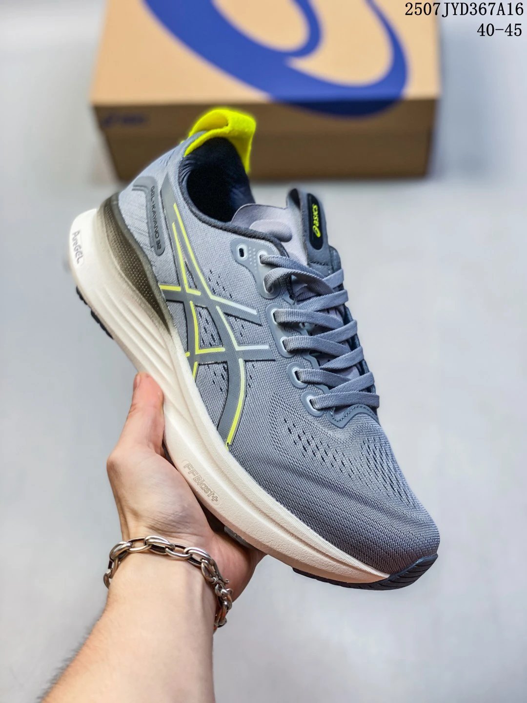 ASICS Retro White Blue Mesh Leather Running Shoes Unisex