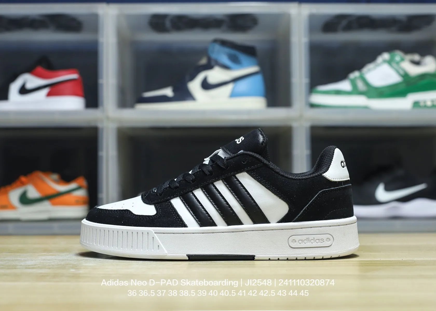 Adidas Neo D-PAD Black White Low-Top Skate Shoes