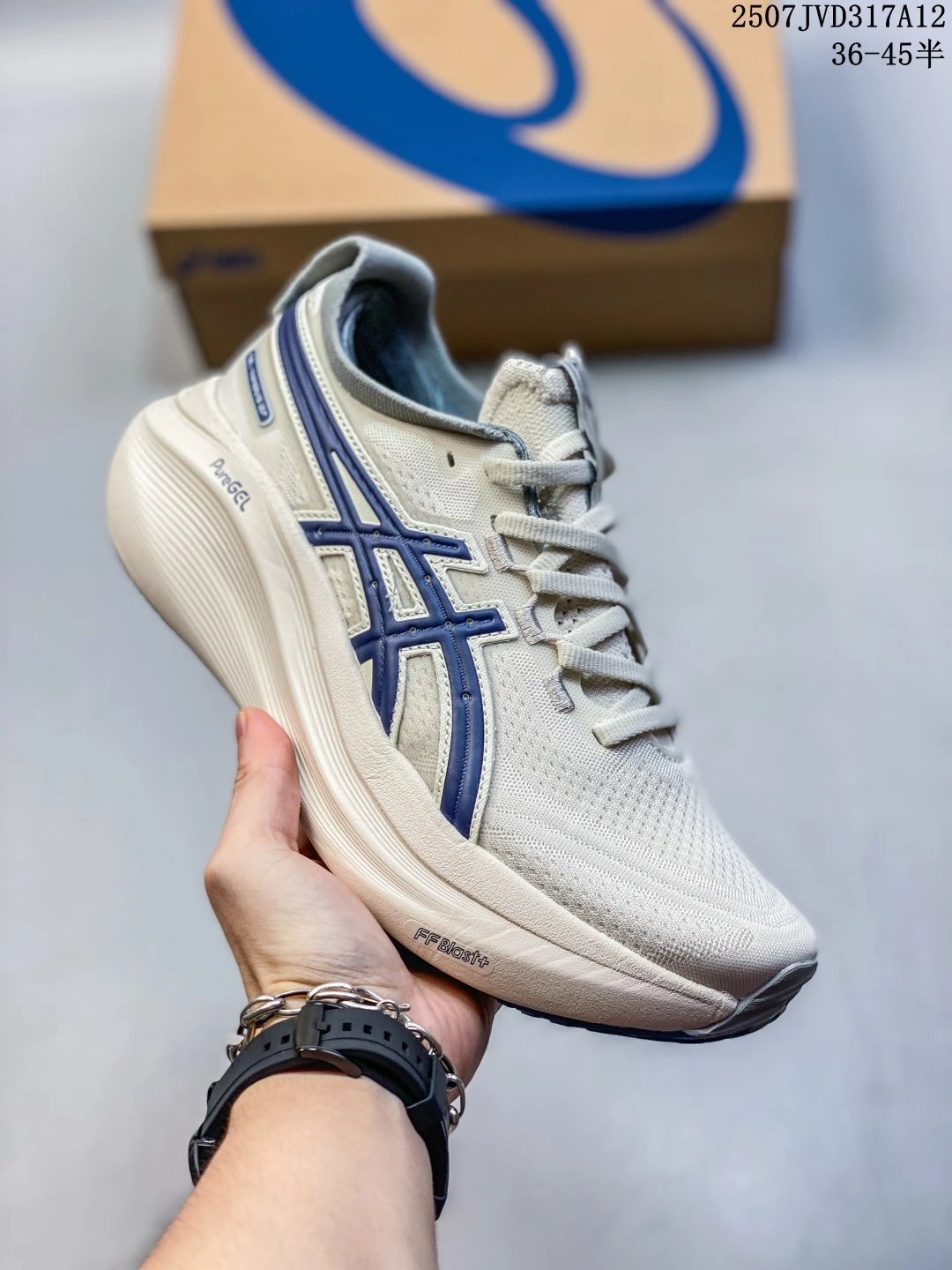 ASICS GEL White Blue Mesh Running Shoes FF BLAST+ PureGEL