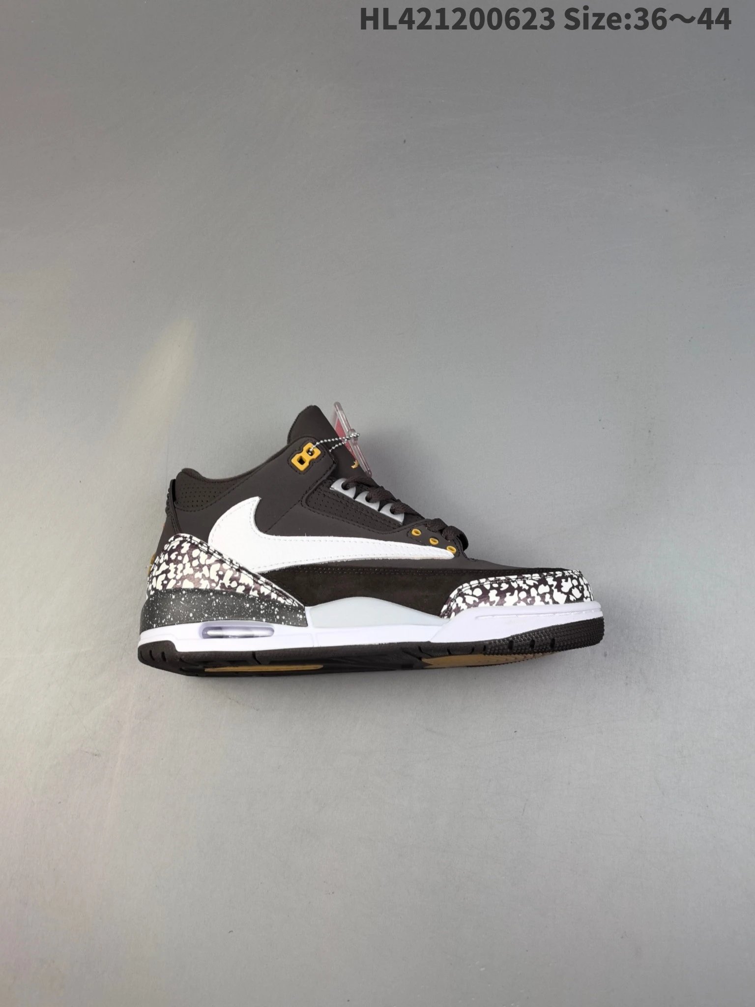 Air Jordan Retro 3 Black White Cement Low Shoes