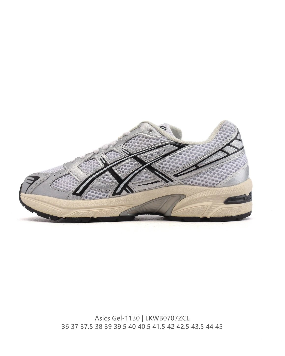 Asics Gel-1130 Silver Grey Black Y2K Retro Running Shoes