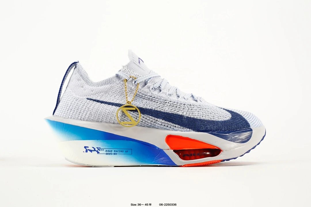 Nike Alphafly White Blue Orange Carbon Racing Shoes