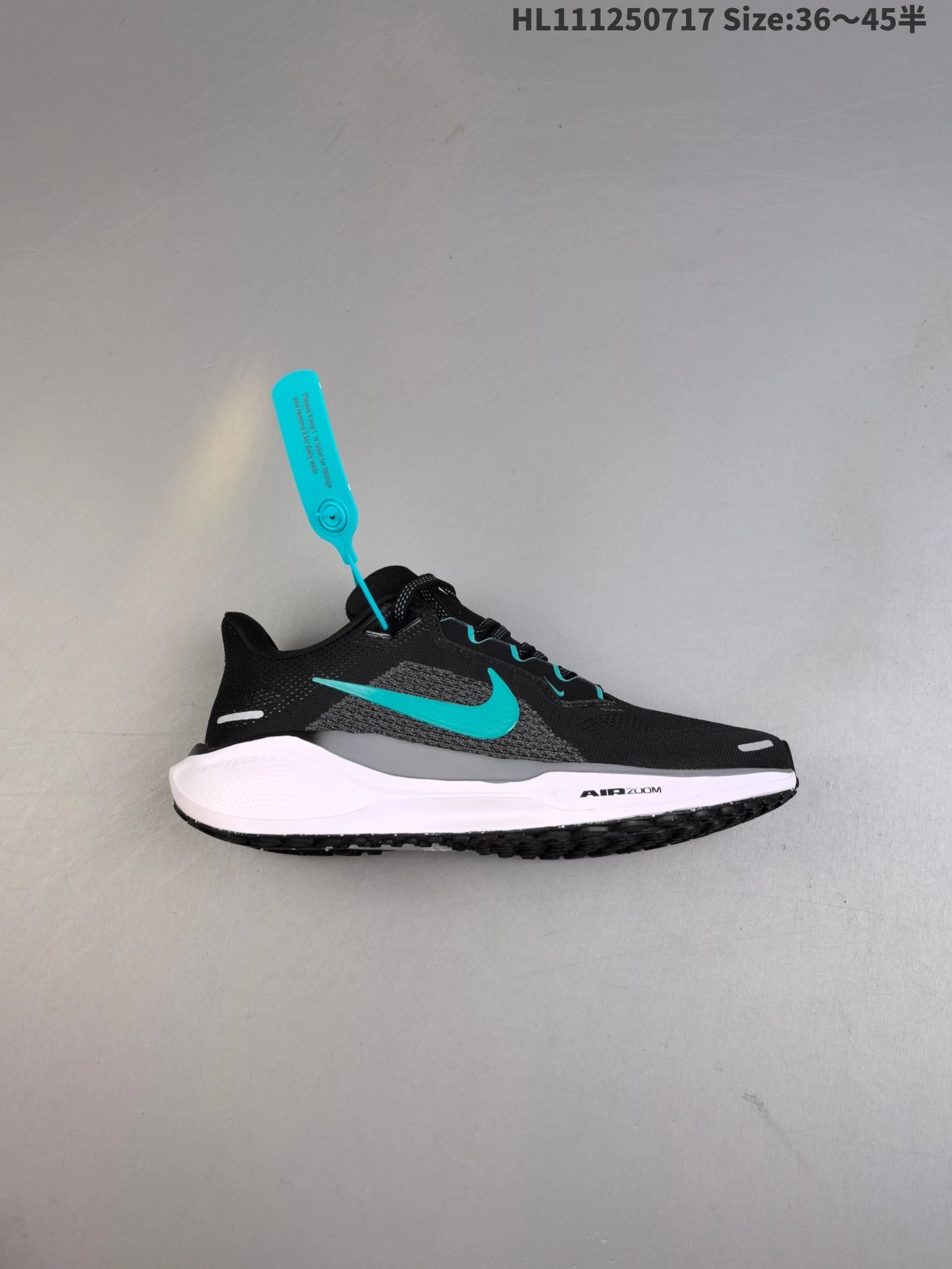 Nike Air Zoom Black Teal Mesh Running Shoes