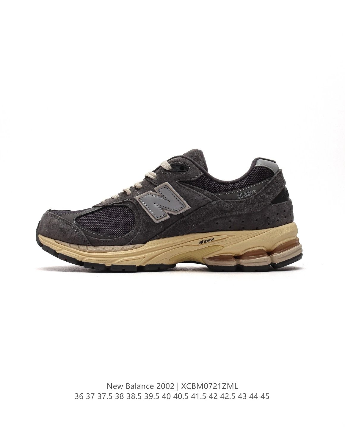New Balance 2002R Dark Gray Mesh Suede Running Shoes