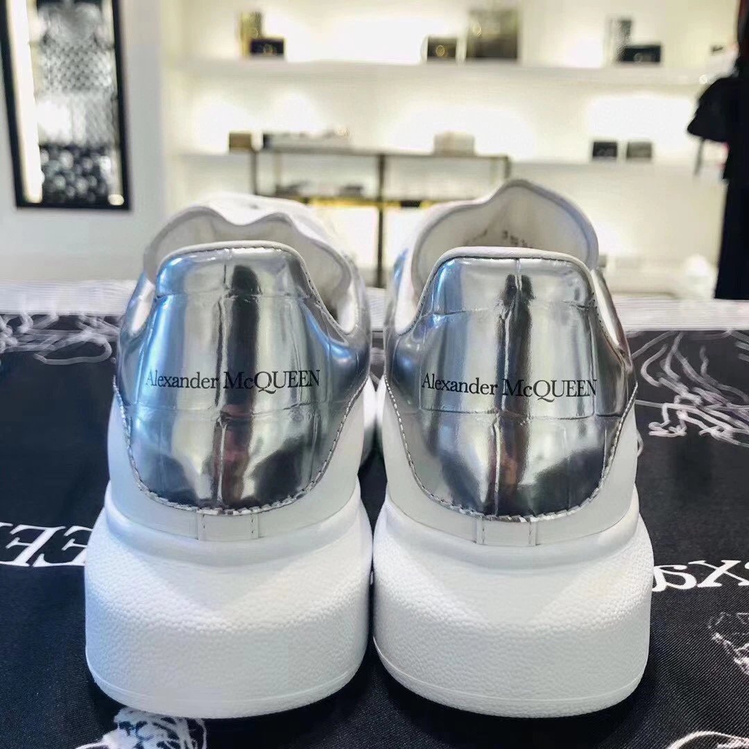 Alexander McQueen Black White Platform Sneakers