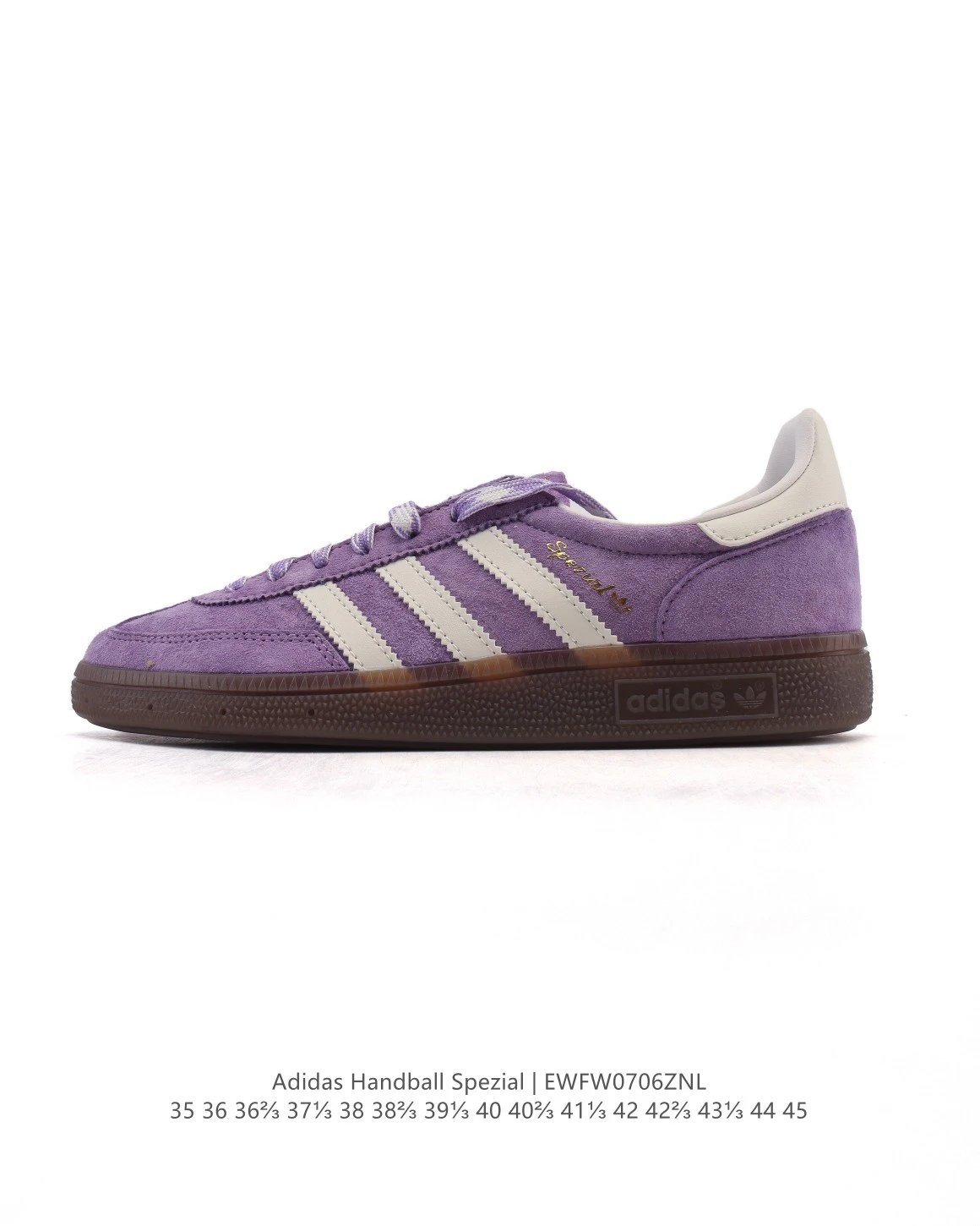 Adidas Handball Spezial Purple Suede 3-Stripes Gum Sole