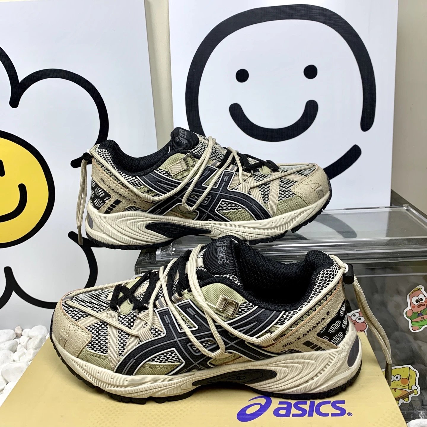 Asics Retro Gray Mesh Suede Running Shoes Unisex
