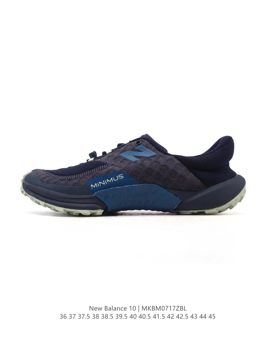 New Balance Minimus 10 Navy Mesh Trail Running Shoes