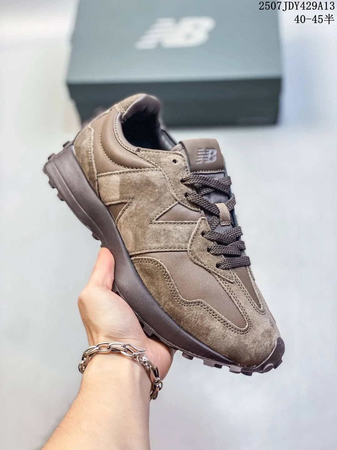 New Balance 574 Brown Suede Mesh Retro Running Sneakers