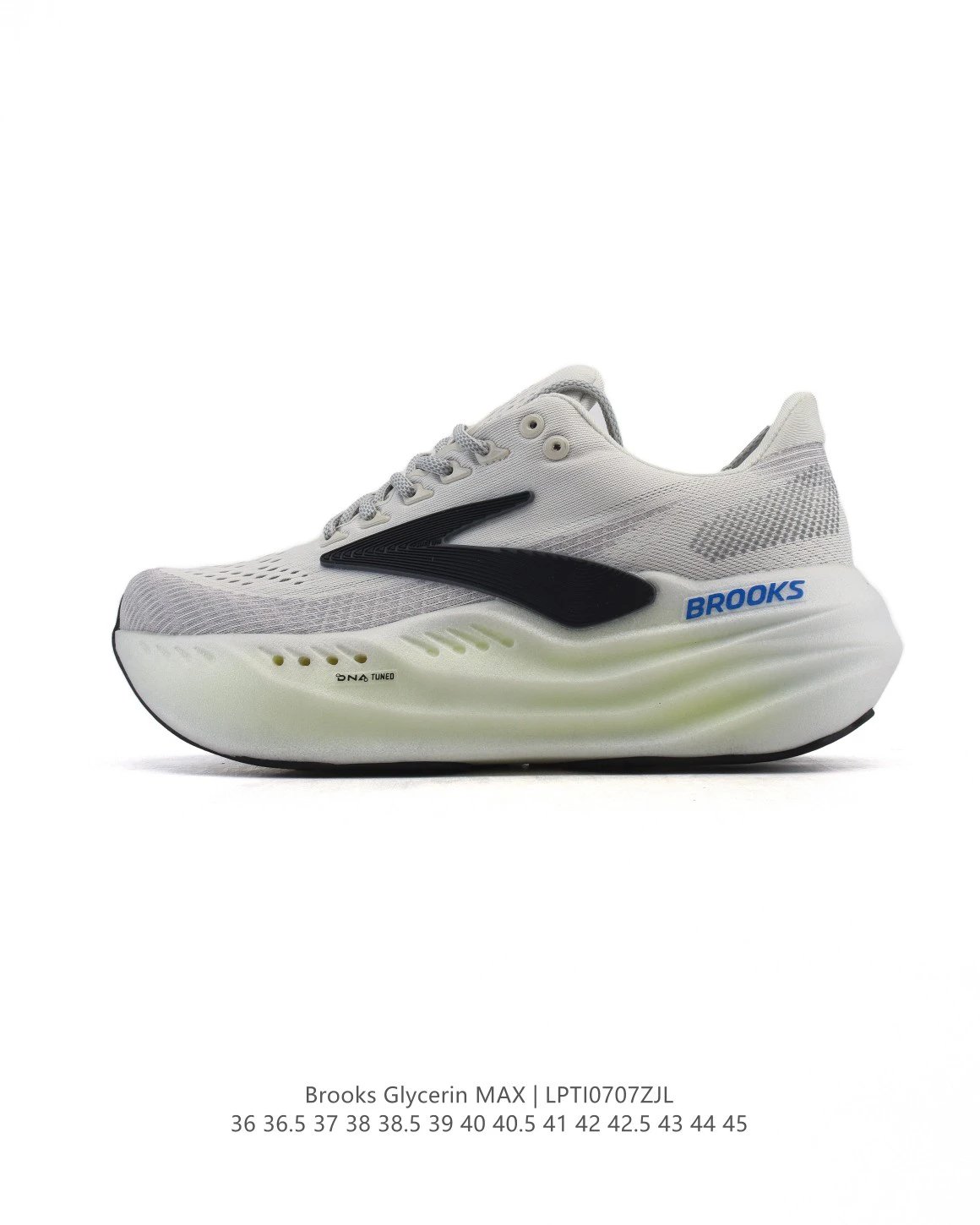 Brooks Glycerin MAX Grey White Running Shoes Mesh Cushioning