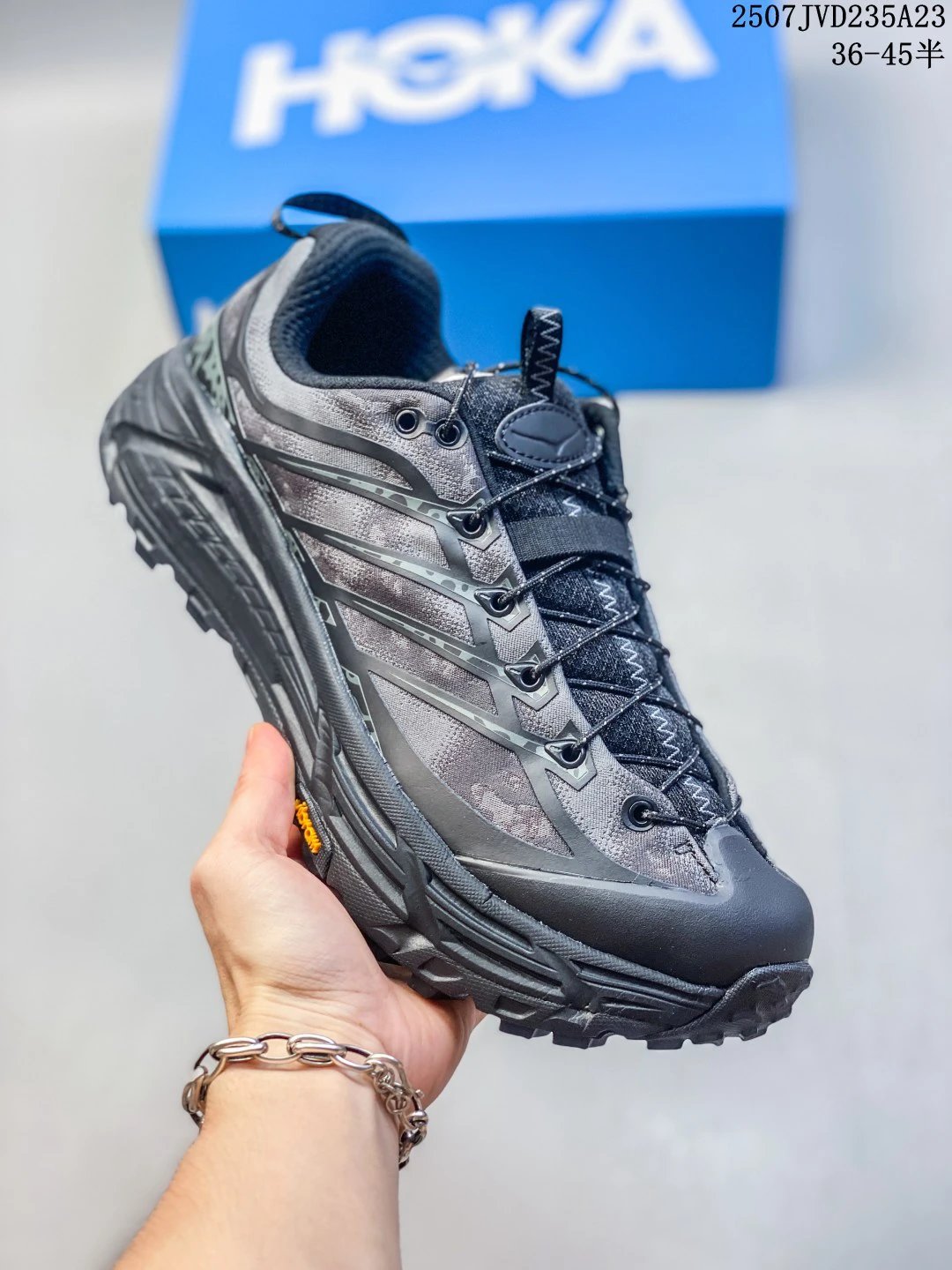 Hoka Mafate Speed 2 Grey Black Trail Running Shoes