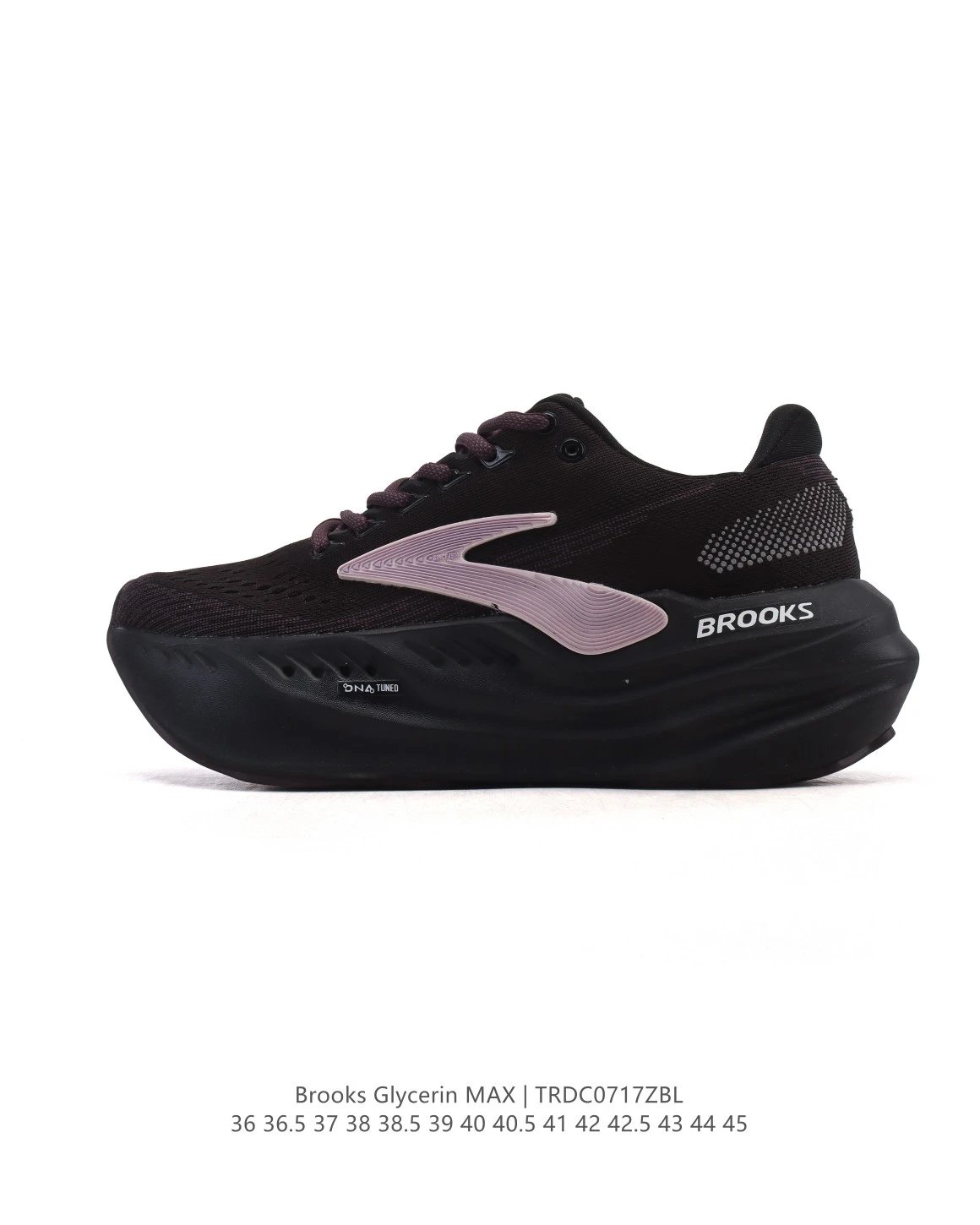Brooks Glycerin MAX Black Pink Cushioned Running Shoes