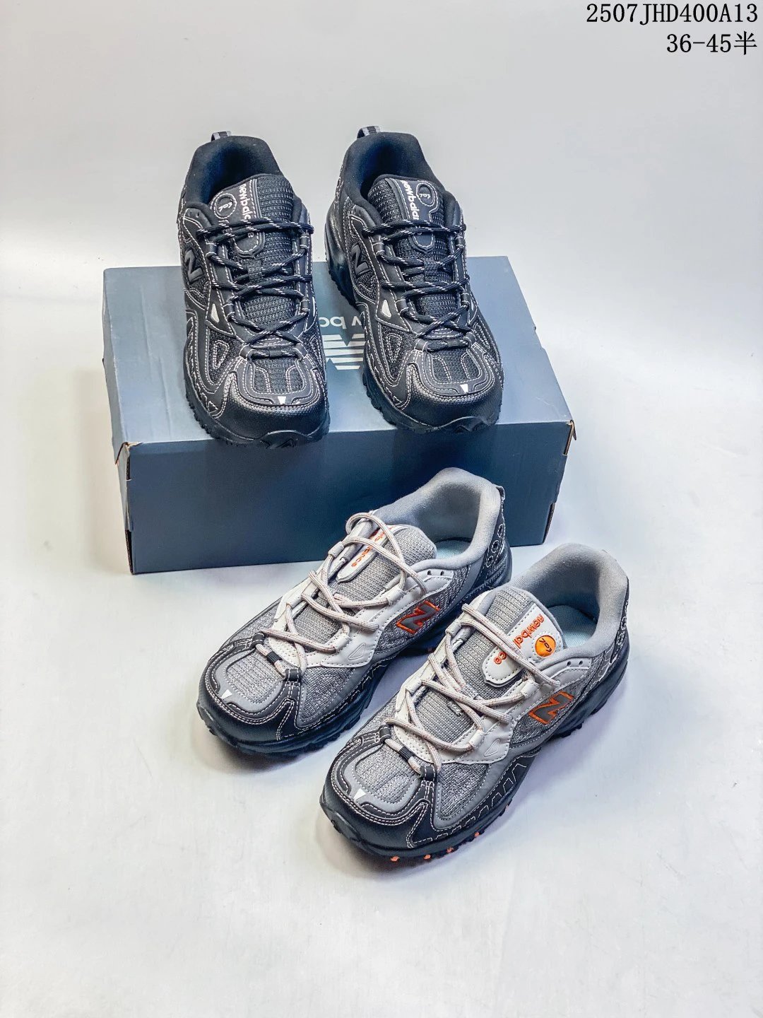 New Balance 400 Grey Orange Retro Trail Running Shoes