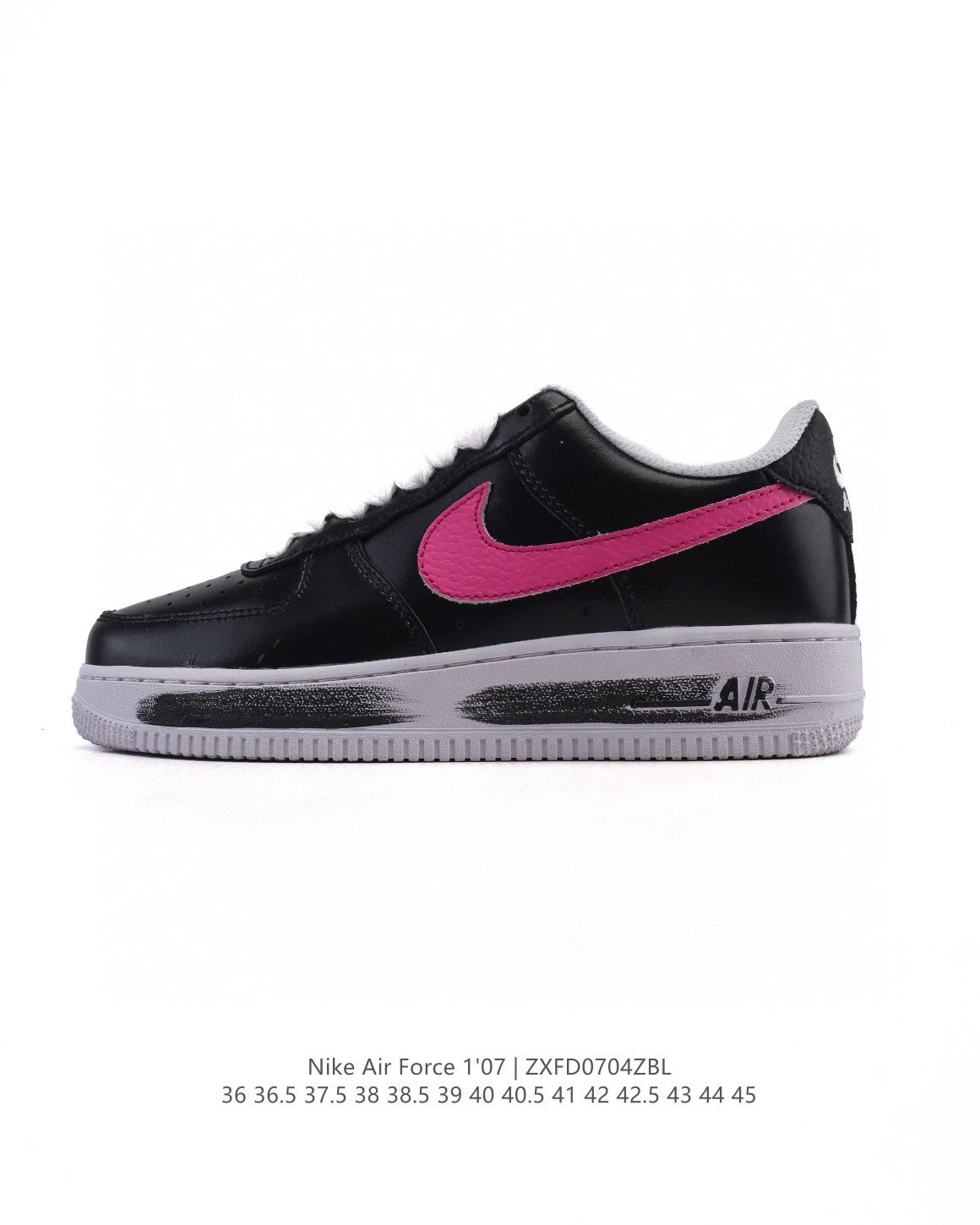 Nike Air Force 1 '07 Black Pink Graffiti Sneakers