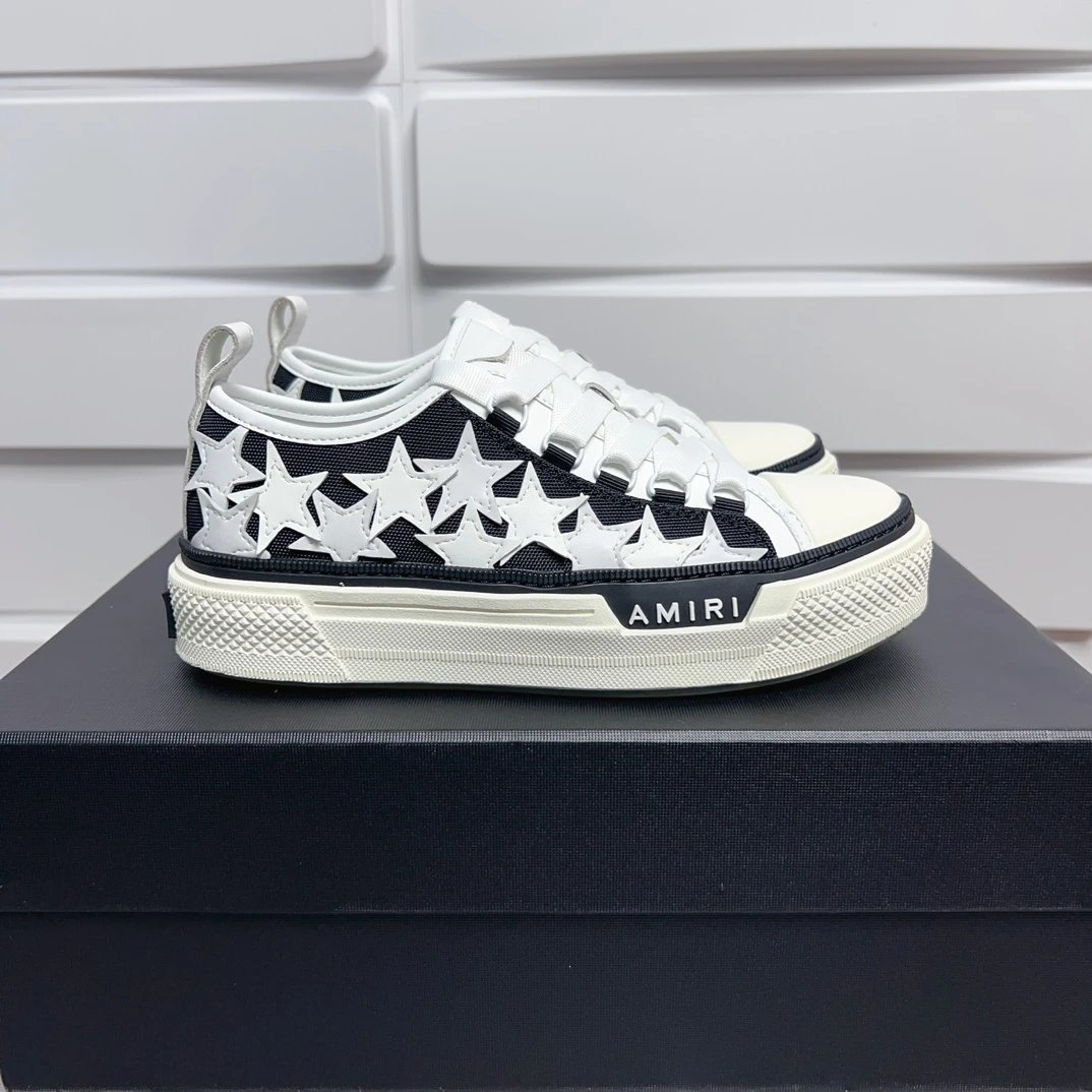Amiri Skel Star Black White Low-Top Sneakers