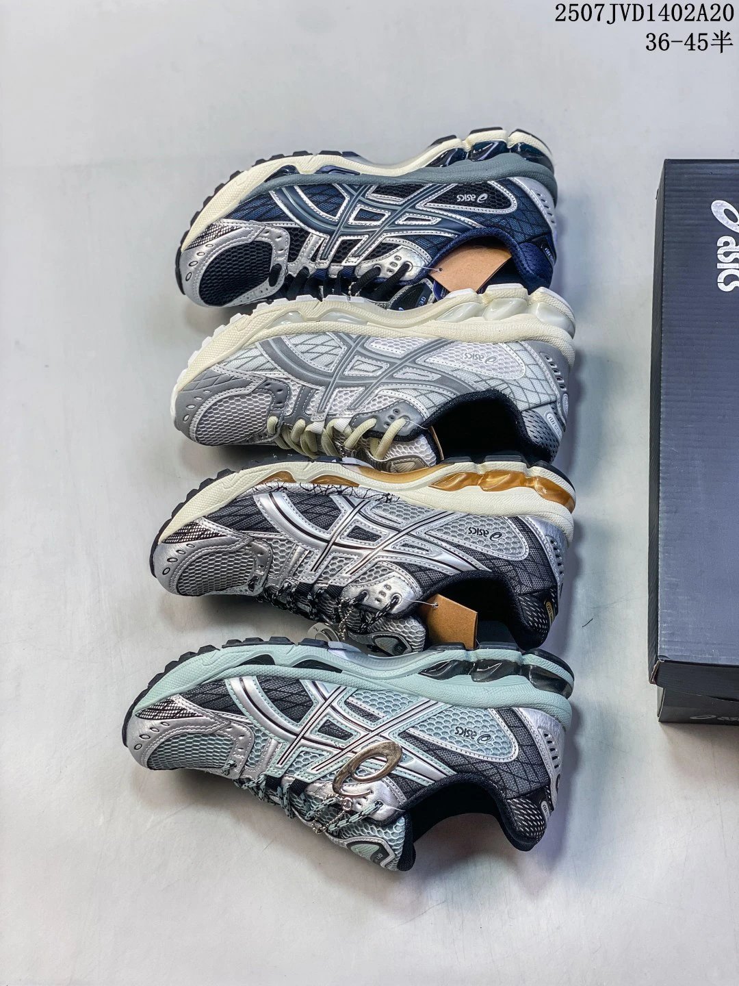 ASICS Blue White Retro Running Shoes Mesh Suede Sneakers