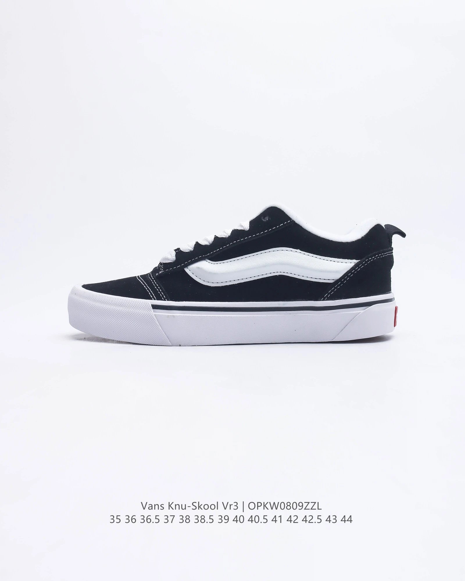 Vans Knu-Skool VR3 OPKW0809ZZL Black White Skate Shoes