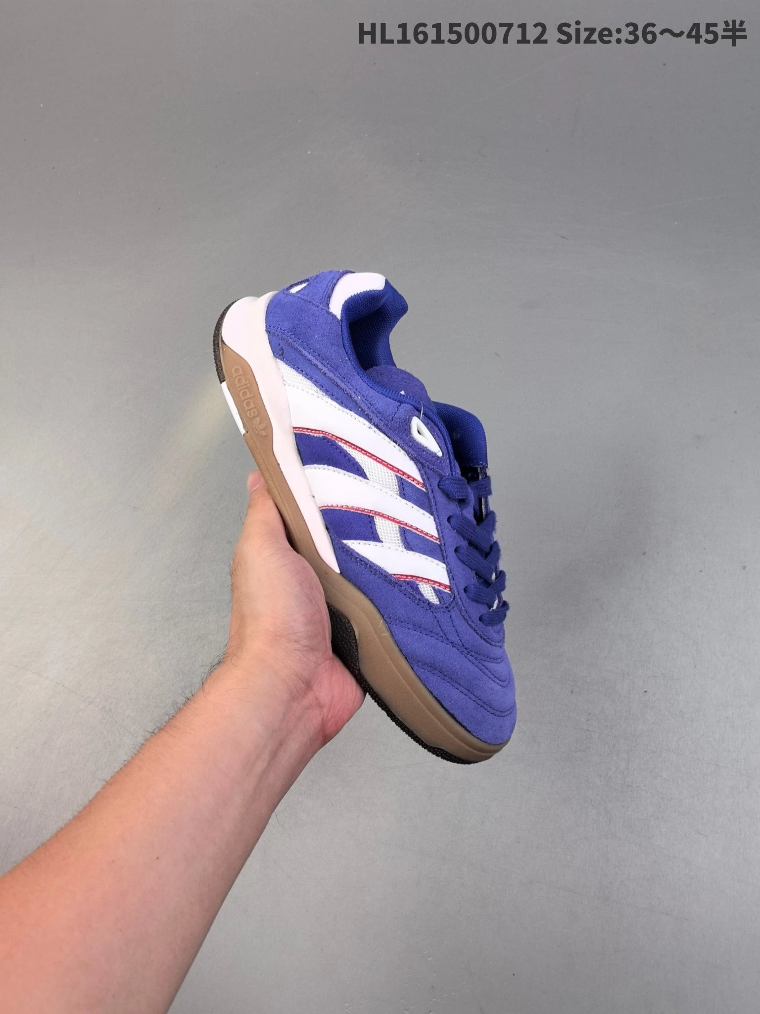 Adidas Retro Blue Purple Suede Mesh 3-Stripes Gum Sneakers