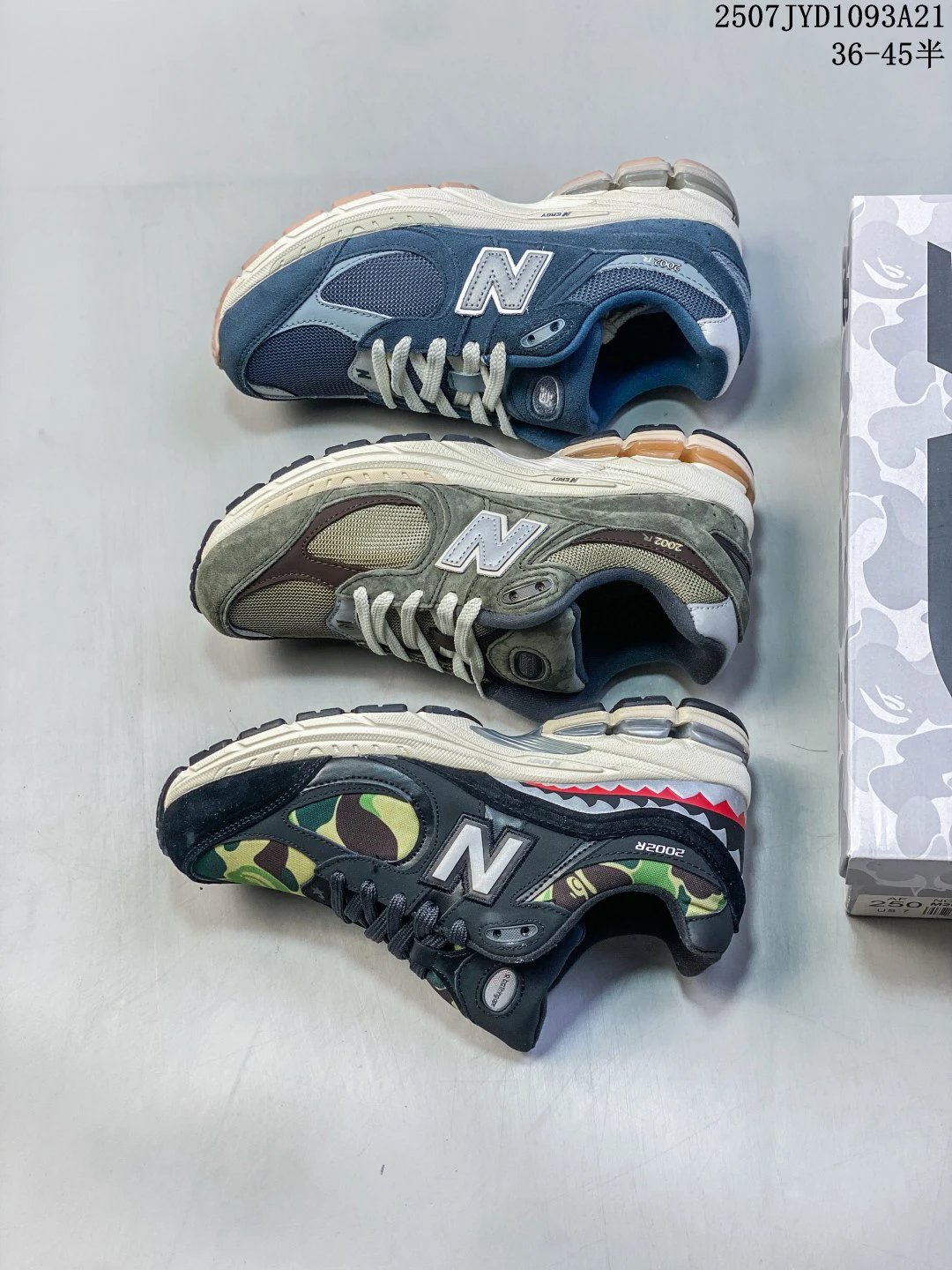 New Balance 2002R Black Green Camo Retro Running Shoes