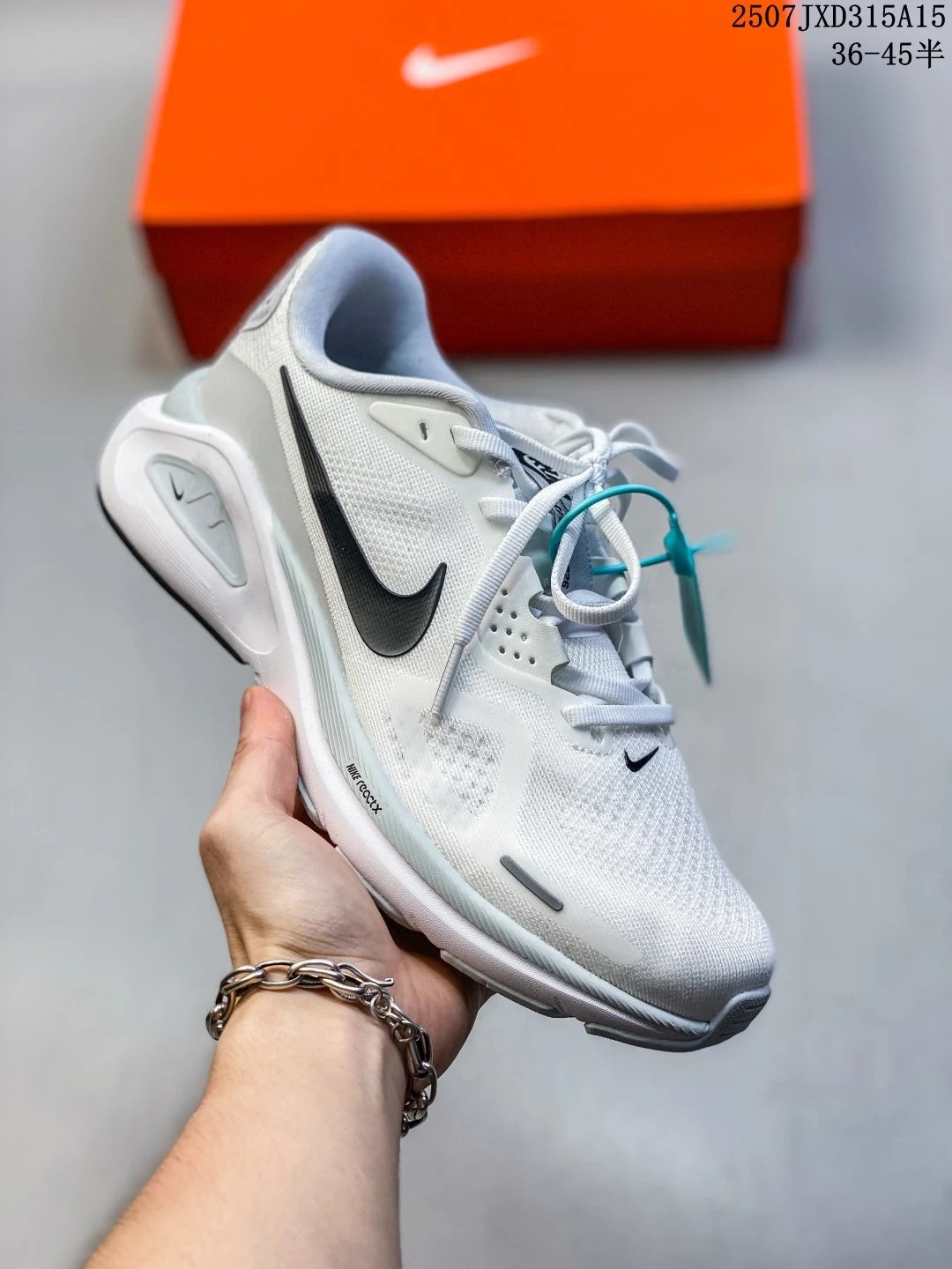 Nike ReactX White Grey Black Cushioned Running Shoes