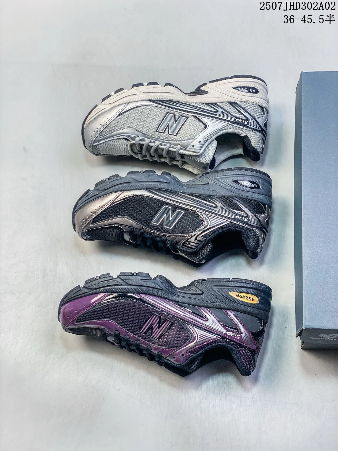 New Balance 509 Grey Silver Mesh Retro Running Shoes