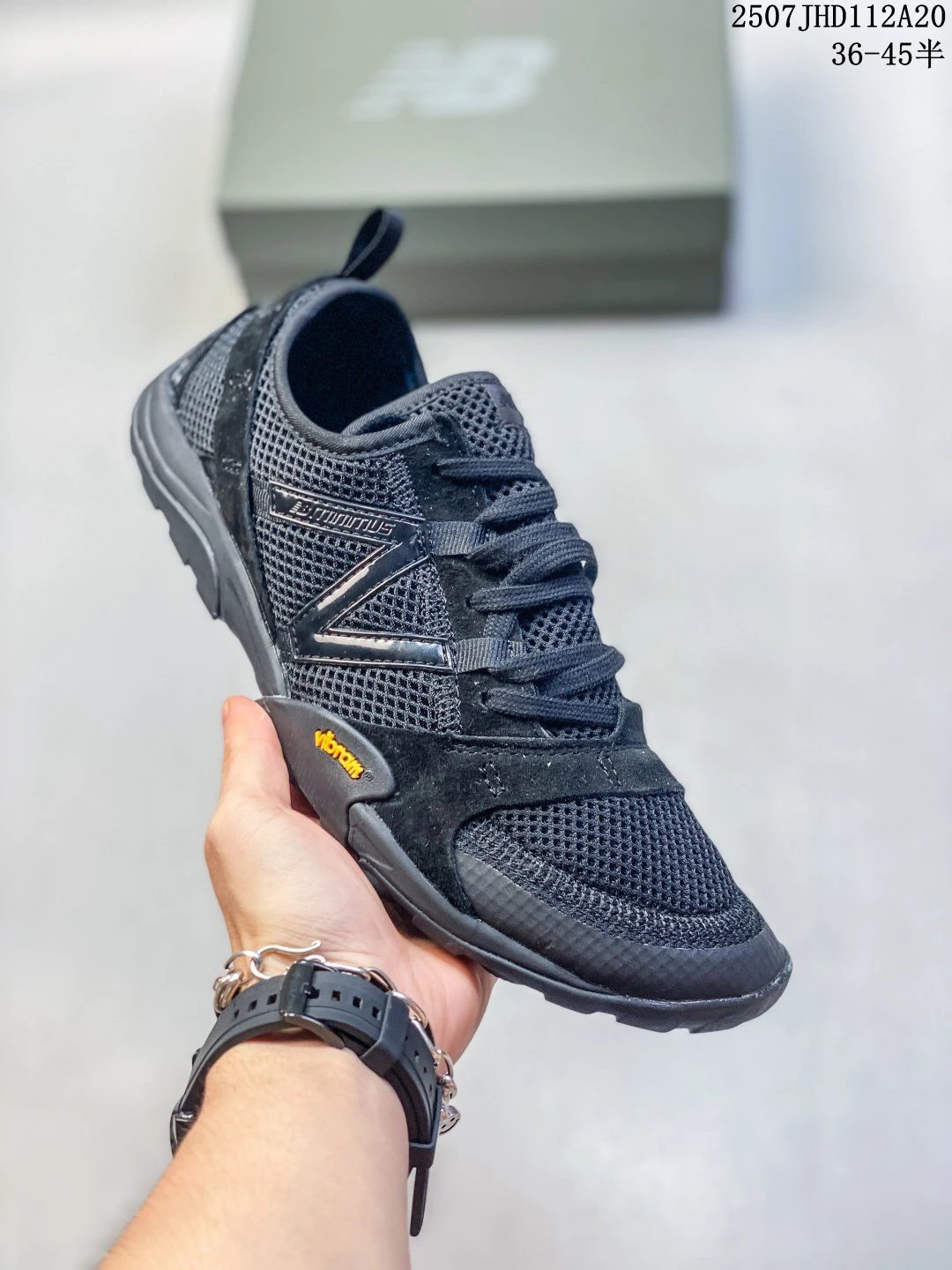 New Balance Black Vibram Mesh Suede Running Shoes