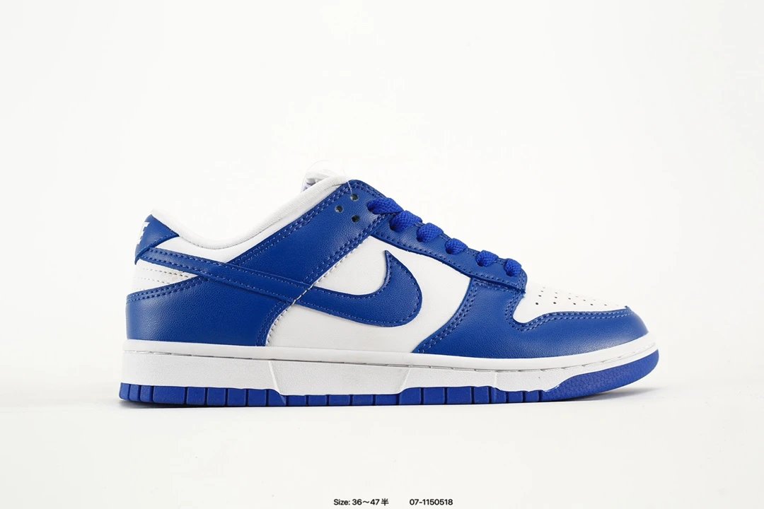 Nike Dunk Low Blue White Leather Sneakers