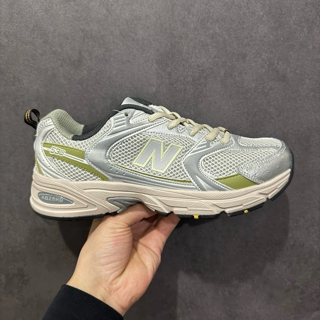 New Balance 530 Silver Olive ABZORB Retro Running Shoes