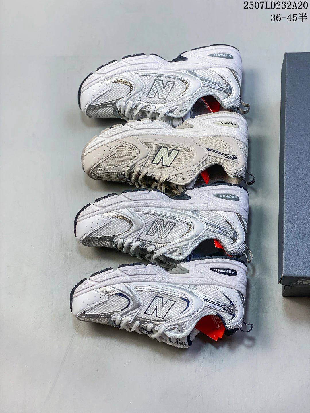 New Balance 530 White Silver Grey Retro Running Shoes