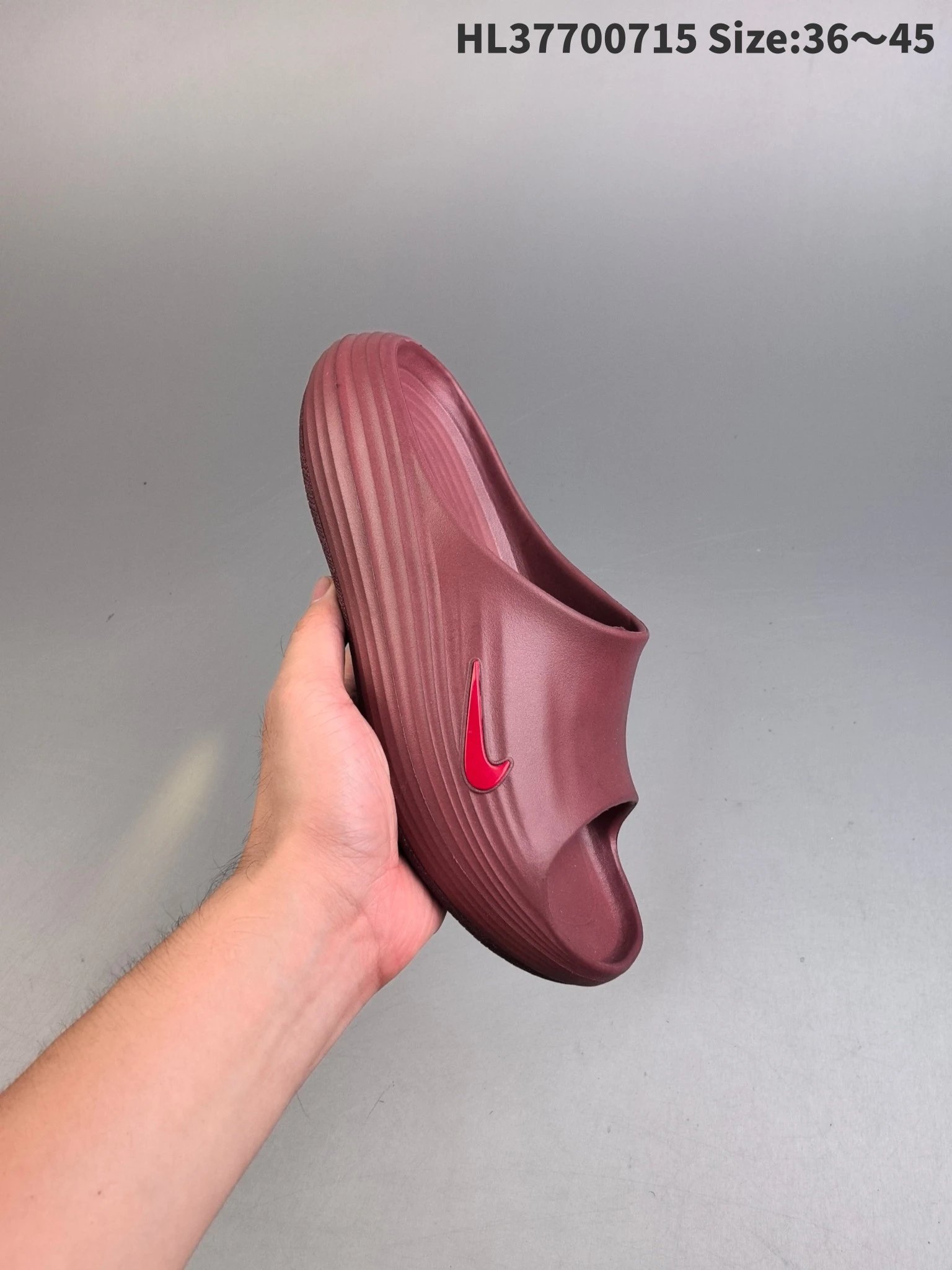 New Balance Burgundy EVA Platform Slides Unisex Sandals