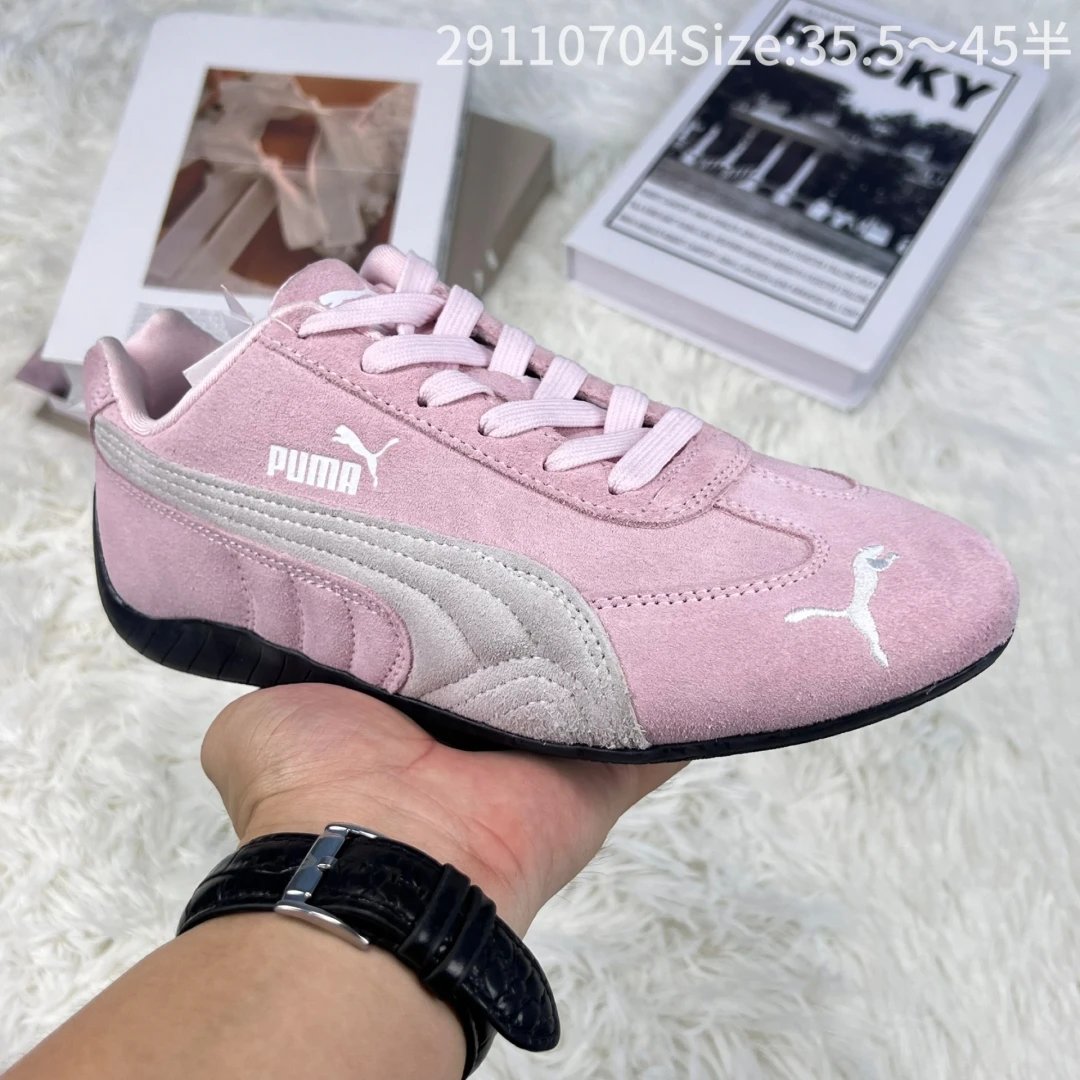 Puma Speedcat Pink Suede Sneakers Silver Formstrip