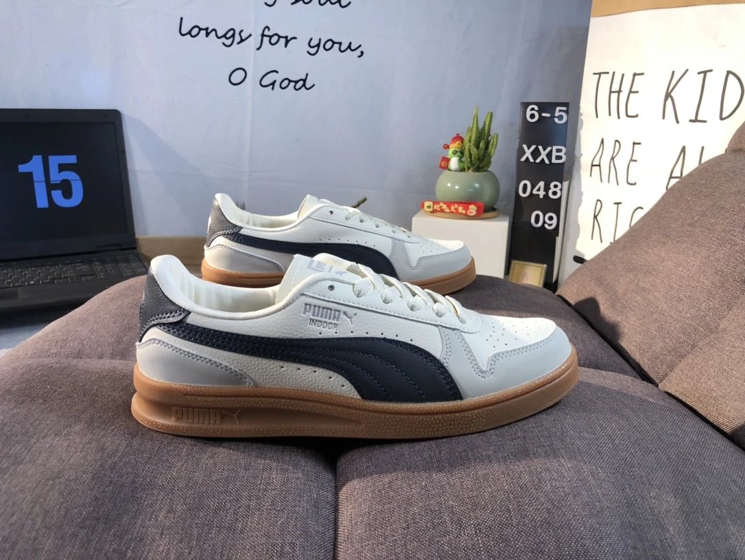 Puma TYPOD White Blue Gum Sole Retro Skate Sneakers