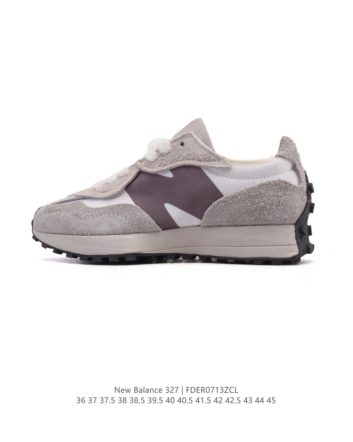 New Balance 327 Grey White Purple Retro Sneakers