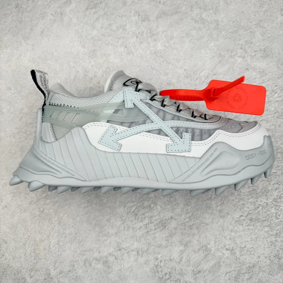 Off White Low-Top Leather Arrow Logo Sneakers Unisex