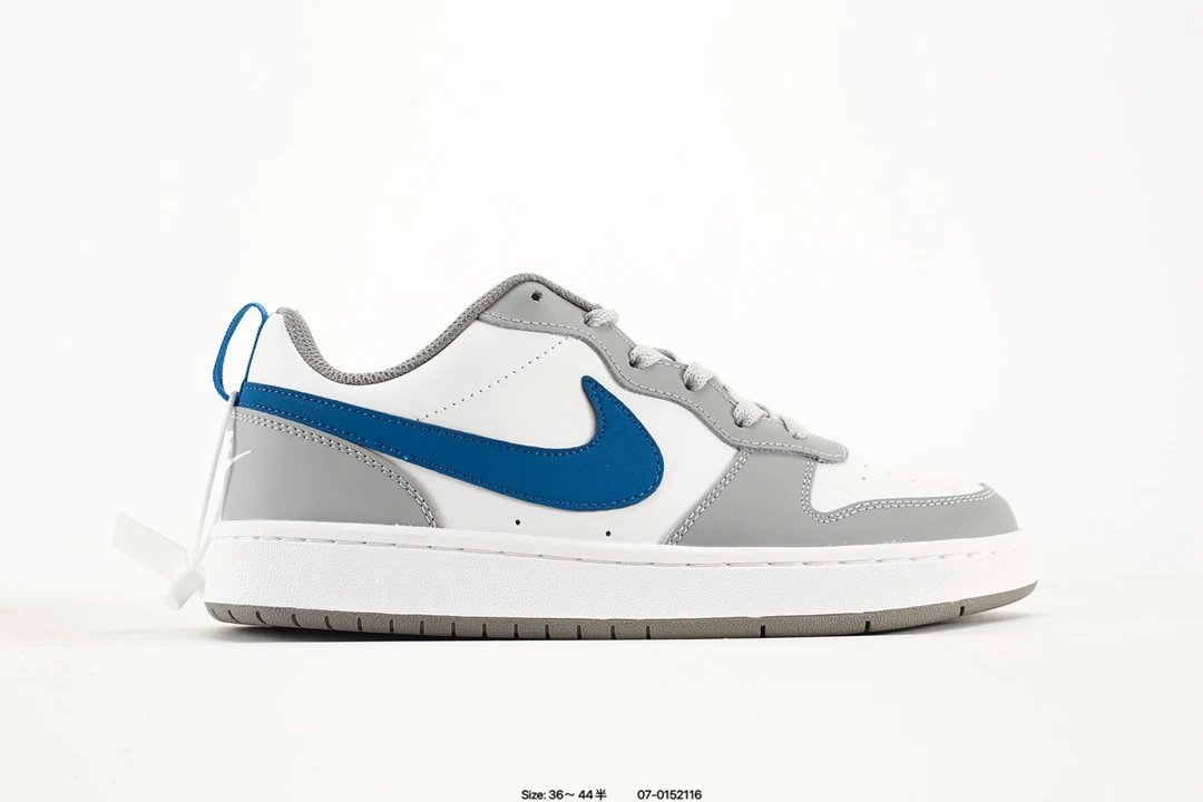 Nike Low Top White Grey Blue Swoosh Skate Sneakers