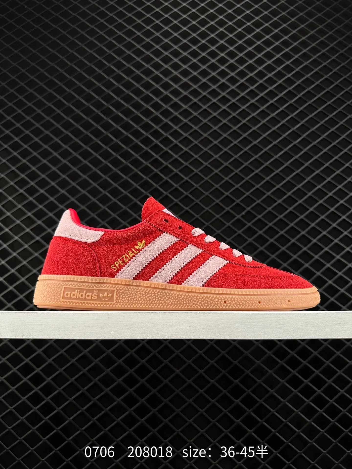 Adidas Spezial Red Pink Suede Gum Sole Sneakers